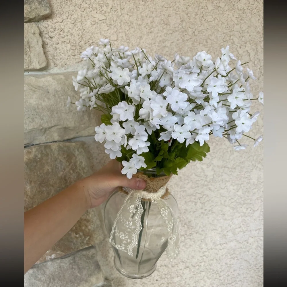 White flower stems